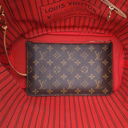 *LOUIS VUITTON Neverfull Medium 31 with Detachable Pouch and Red Lining-Hana Vintage