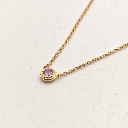 *CARTIER 18K Gold Pink Sapphire Necklace 18K Rose Gold