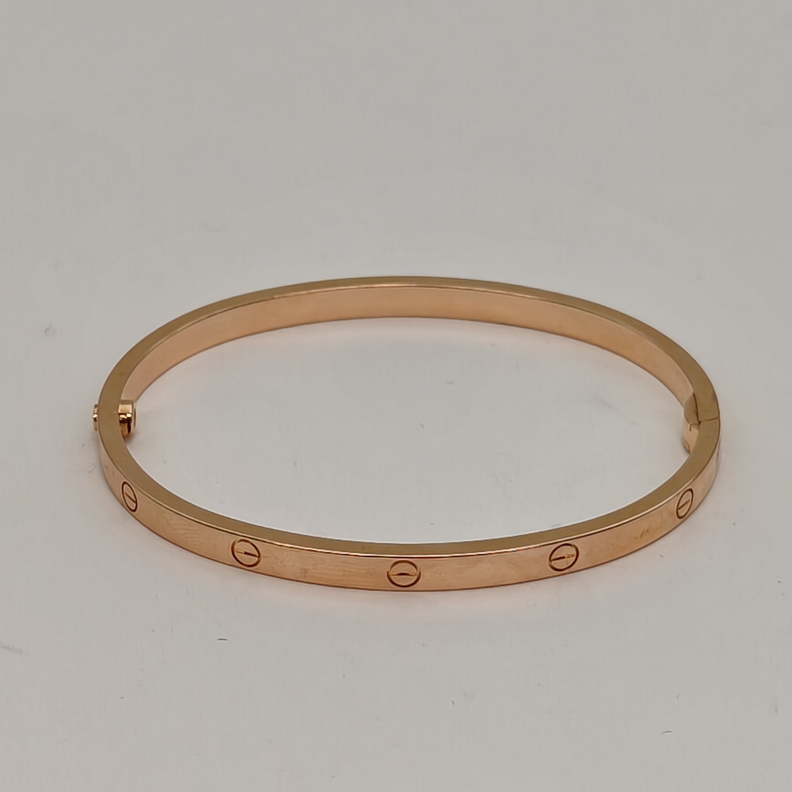 CARTIER LOVE 18K Gold Narrow Bracelet 18K Rose Gold-Hana Vintage