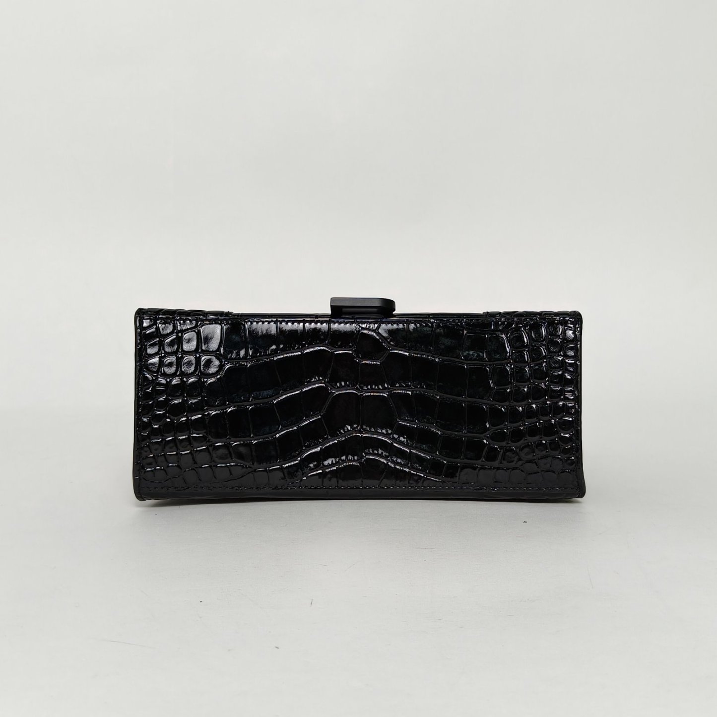 *BALENCIAGA Alligator-embossed Hourglass Handbag, Size S, Black Hardware-Hana Vintage