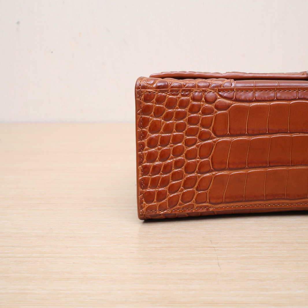 *BALENCIAGA Hourglass (M size) with Alligator Embossing-Hana Vintage