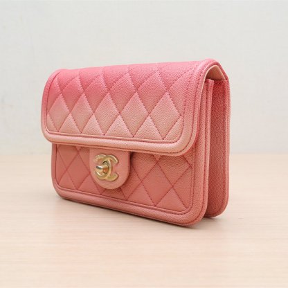 CHANEL Chanel Fanny Pack, Gradient Pink Flap with Gold Hardware, Gradient Color, 2019, Gold Hardware