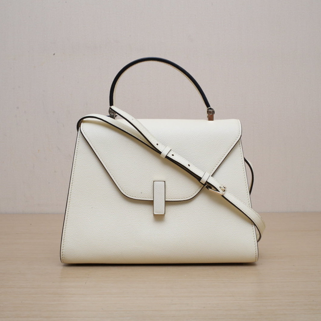 *Valextra Iside Rectangular Buckle Shoulder Bag, Small Size-Hana Vintage