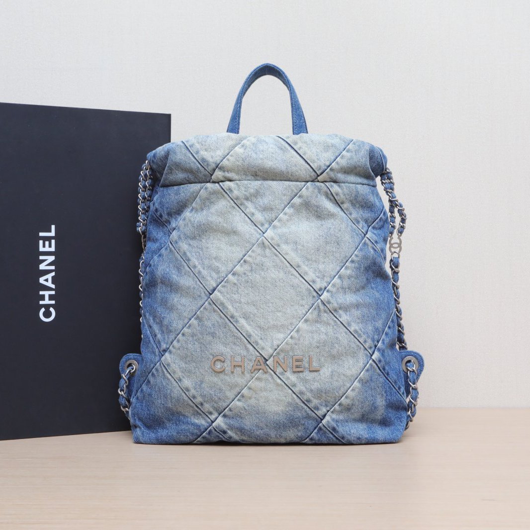 *CHANEL 22Bag Backpack with Handle, Small Size, 29cm-Hana Vintage