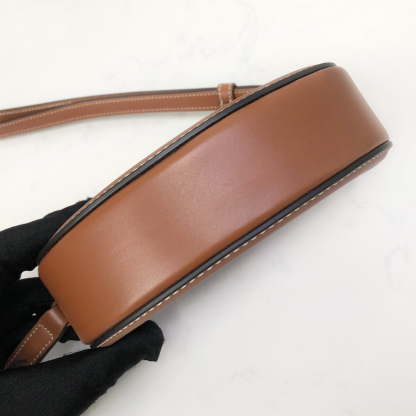 CELINE Brown Round "Pig-Nose" Bag (Besace/Roulis style)