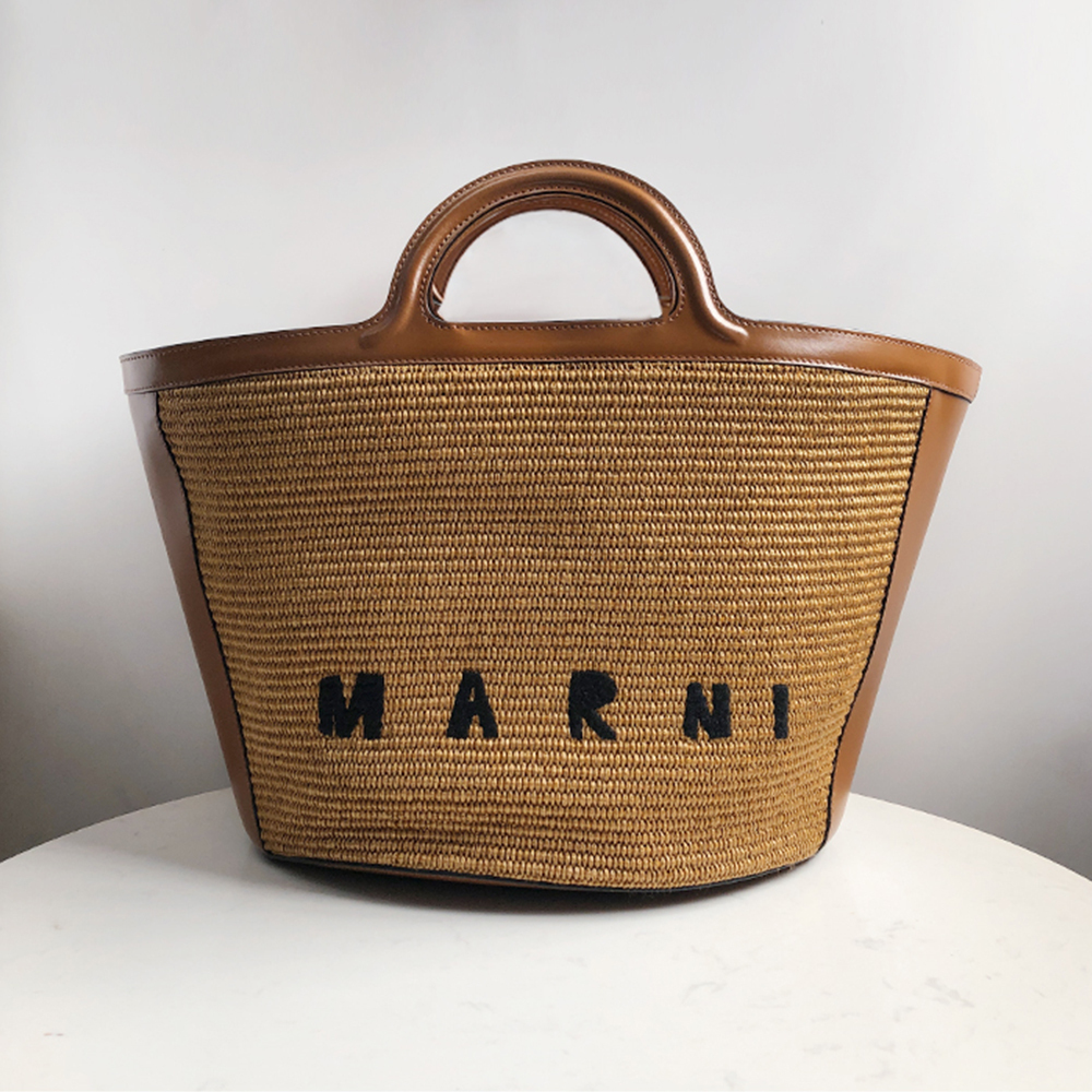 Marni Woven Basket Large, Brown