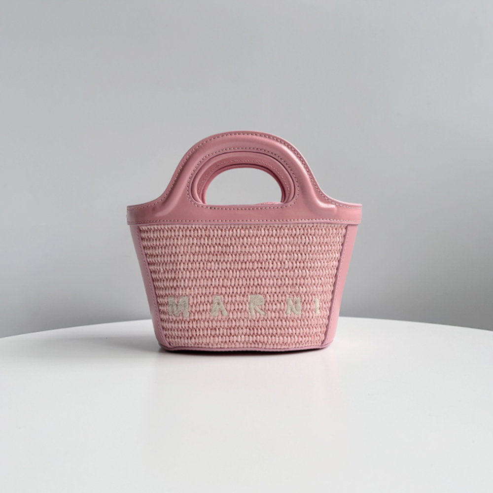 Marni Woven Basket MINI, Pink