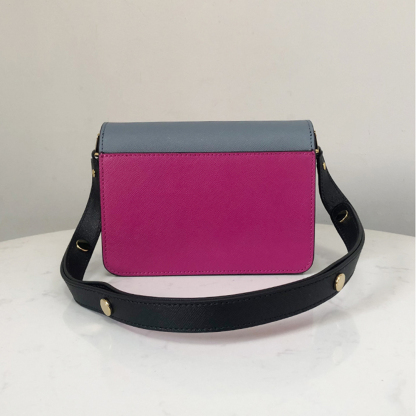Marni Mini Accordion Bag, Misty Blue and Rose Red
