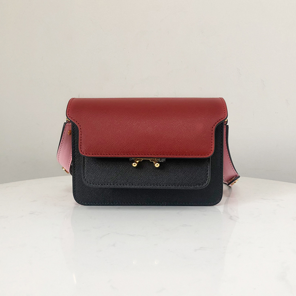 Marni Mini Accordion Bag, Red and Black