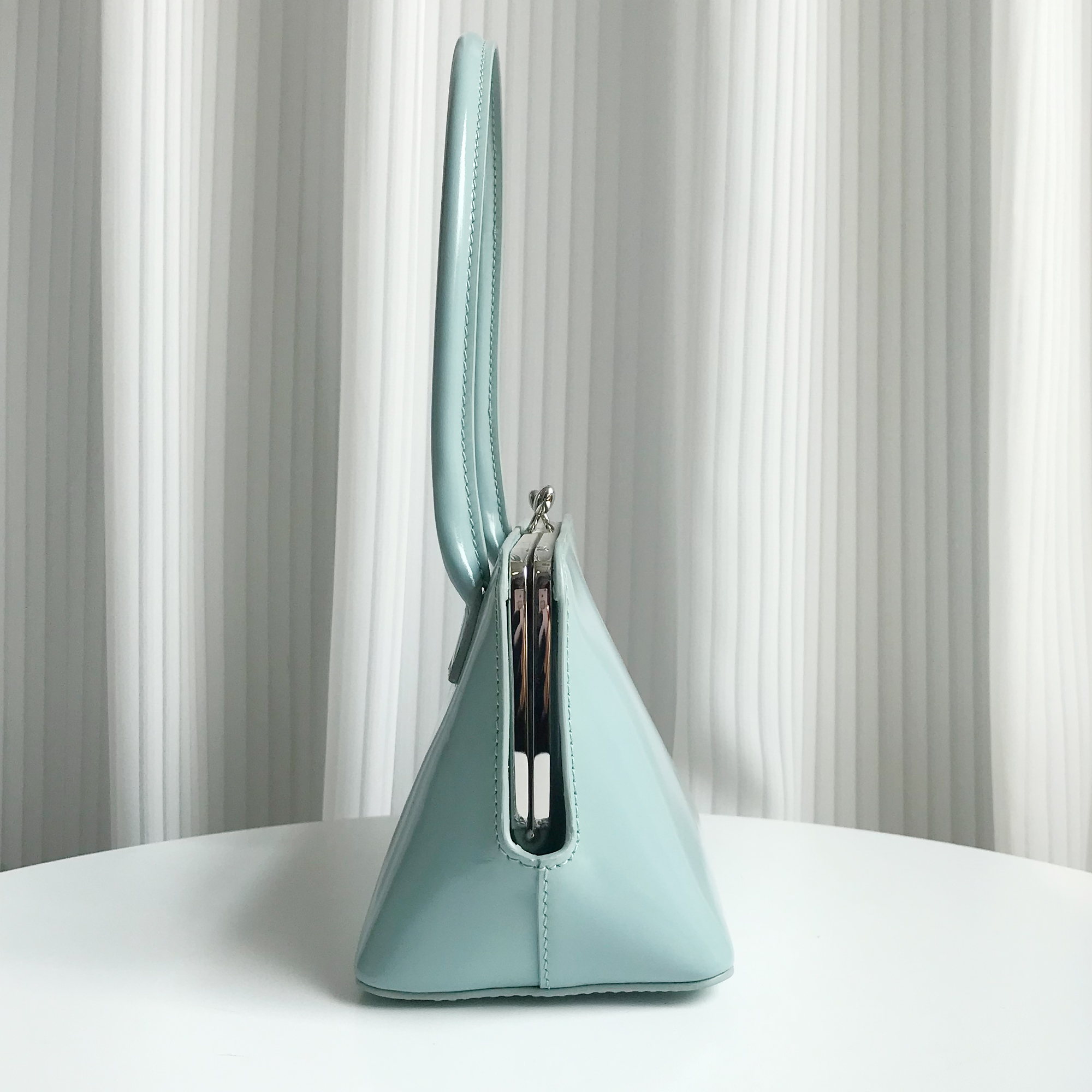 Jil Sander Small Square Shoulder Bag in Lake Green