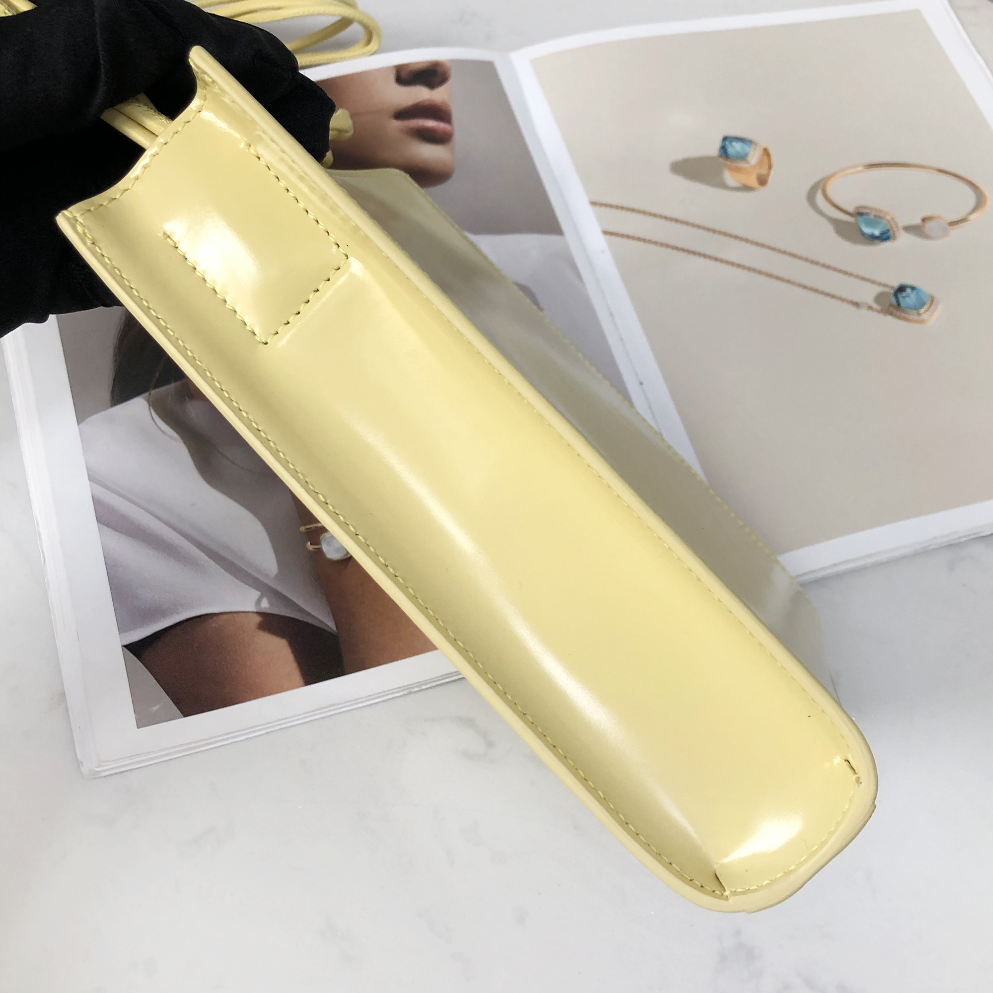 Jil Sander Tangle Small Square Bag in Beige