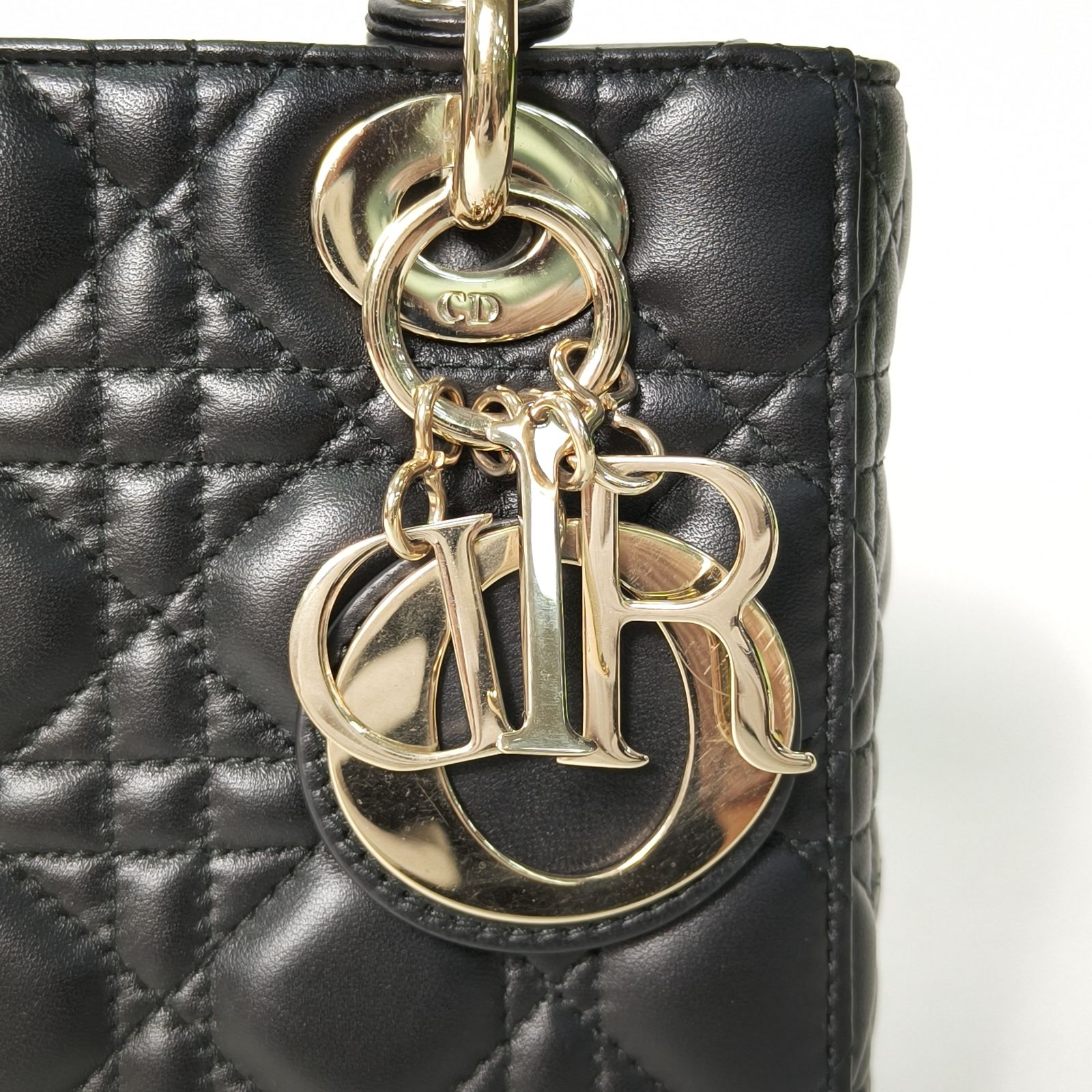 *DIOR Lady Dior Lady Dior Bag, Four Compartments, Badge Shoulder Strap-Hana Vintage