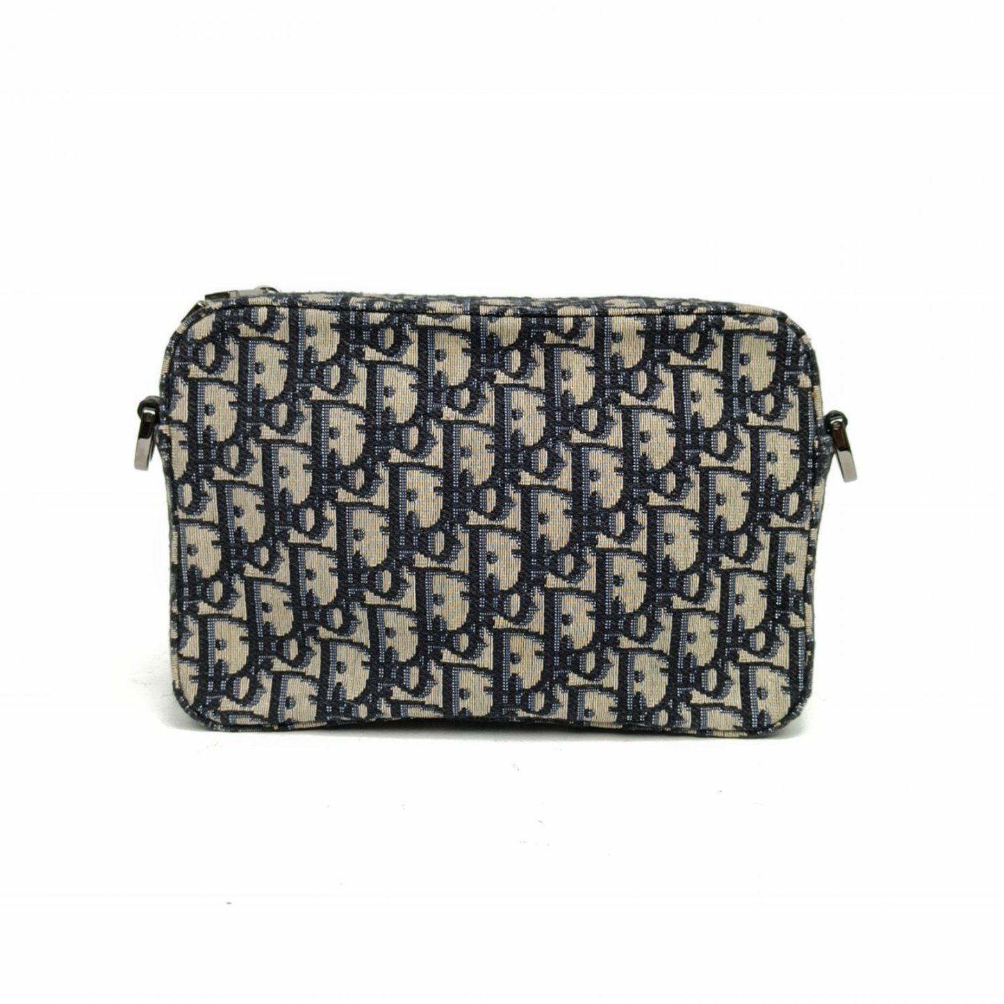 DIOR Ink Blue Canvas Sliver Hardware 2021 Safari Camera Bag 22cm-Hana Vintage
