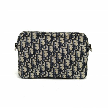 DIOR Ink Blue Canvas Sliver Hardware 2021 Safari Camera Bag 22cm-Hana Vintage