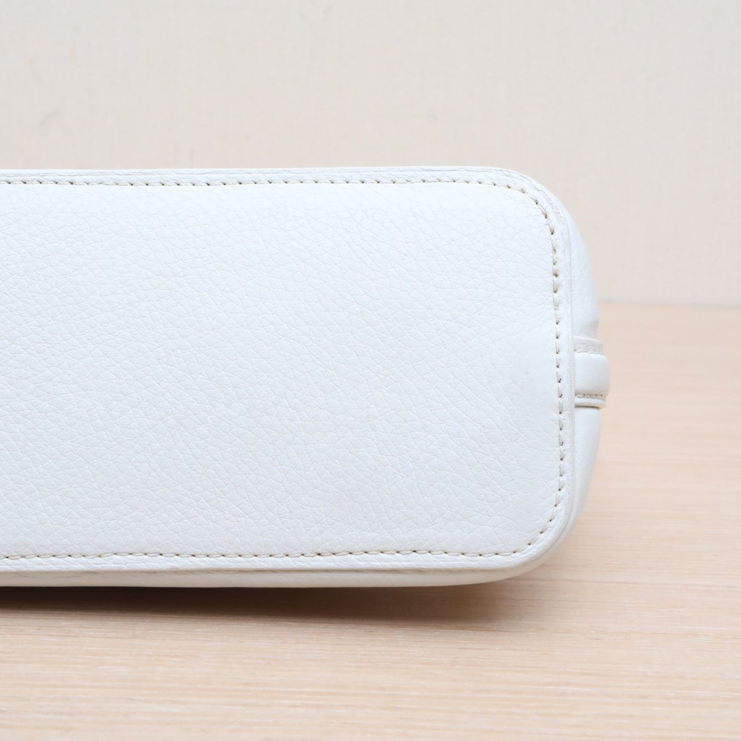 *LOUIS VUITTON White Mesh Vintage Transparent Tulle Lace Lockit Toiletry Bag-Hana Vintage