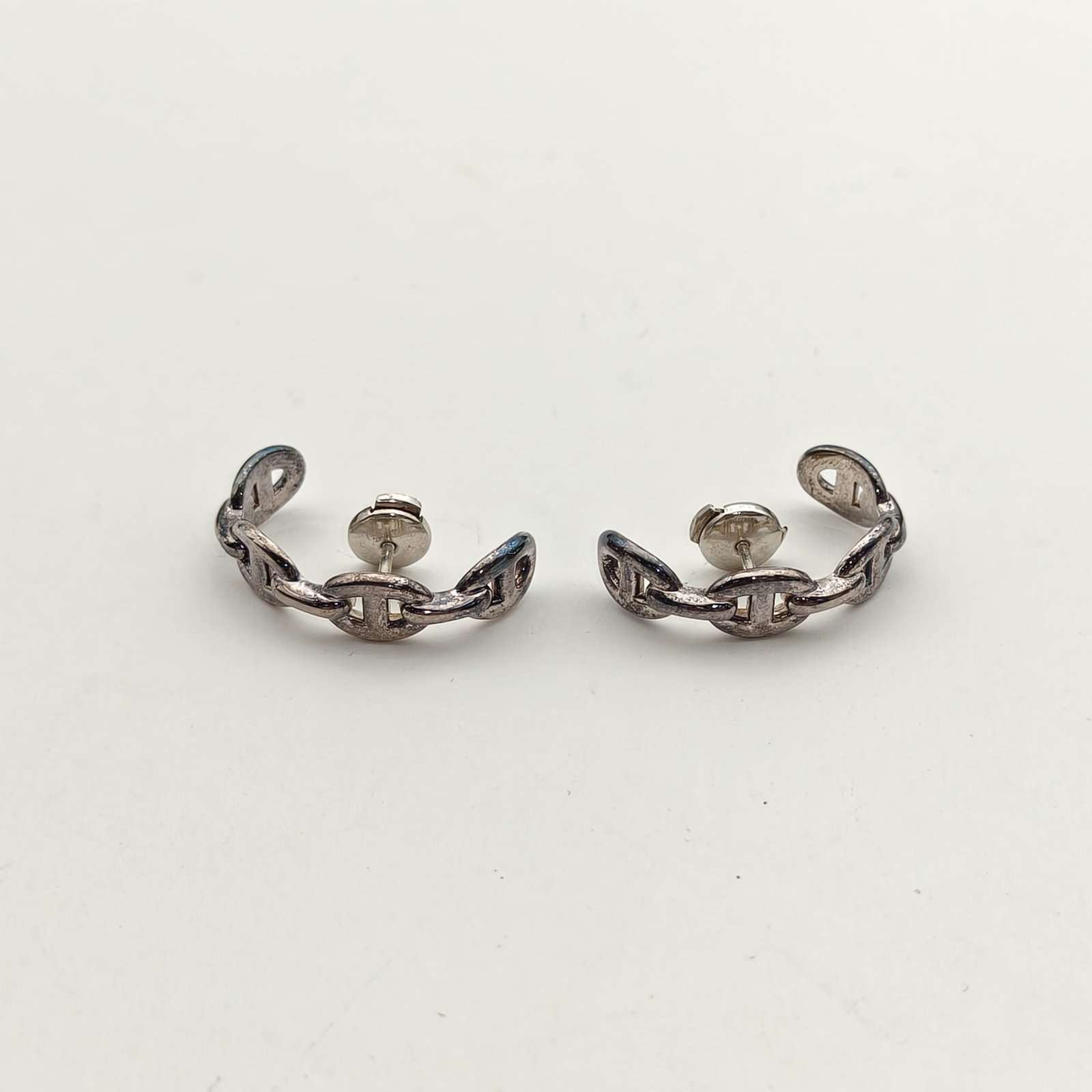 HERMES AG925 Silver Roulis Climber Earrings Sterling Silver-Hana Vintage