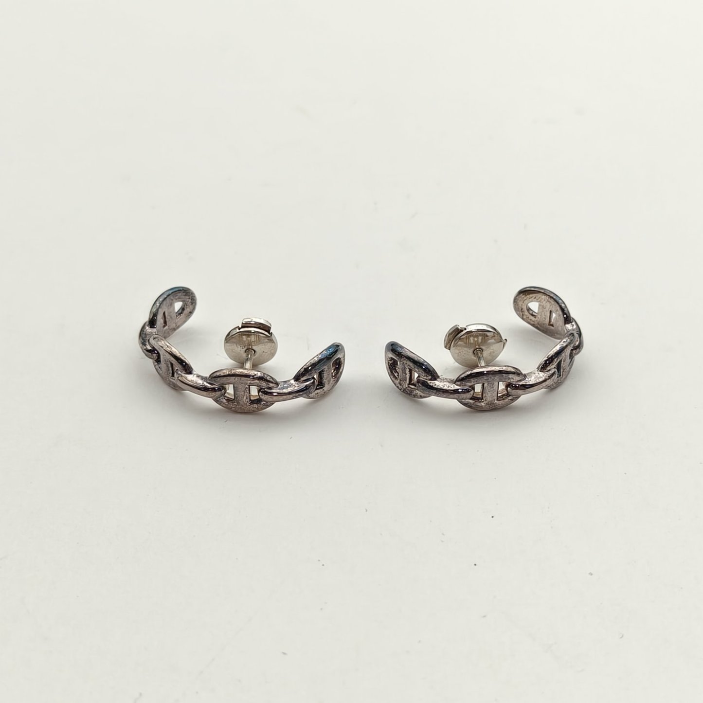 HERMES AG925 Silver Roulis Climber Earrings Sterling Silver-Hana Vintage