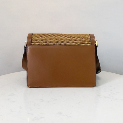 Marni Woven Accordion Bag, Brown