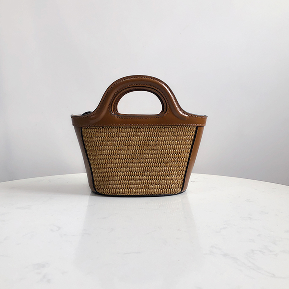 Marni Woven Basket MINI, Brown