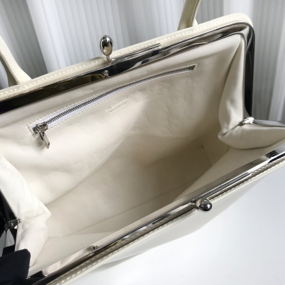 Jil Sander Large Square Shoulder Bag in Cream