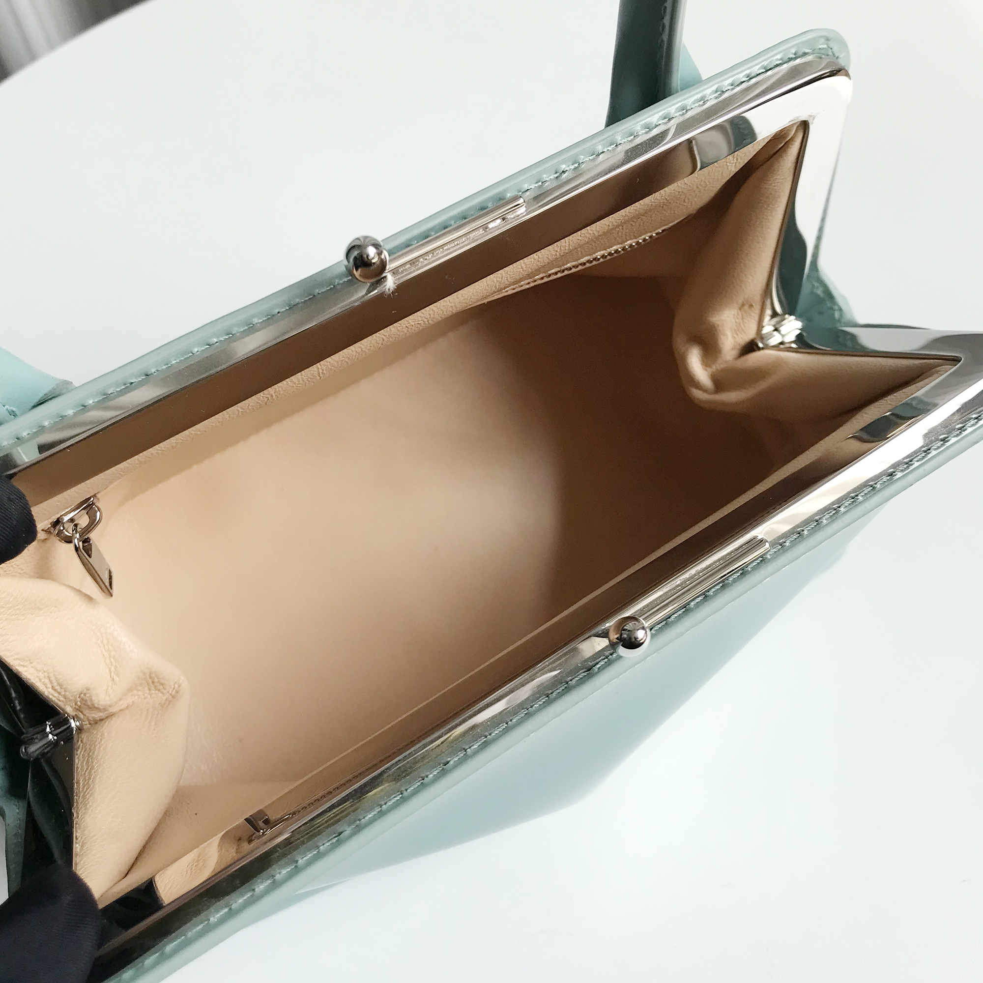 Jil Sander Small Square Shoulder Bag in Lake Green