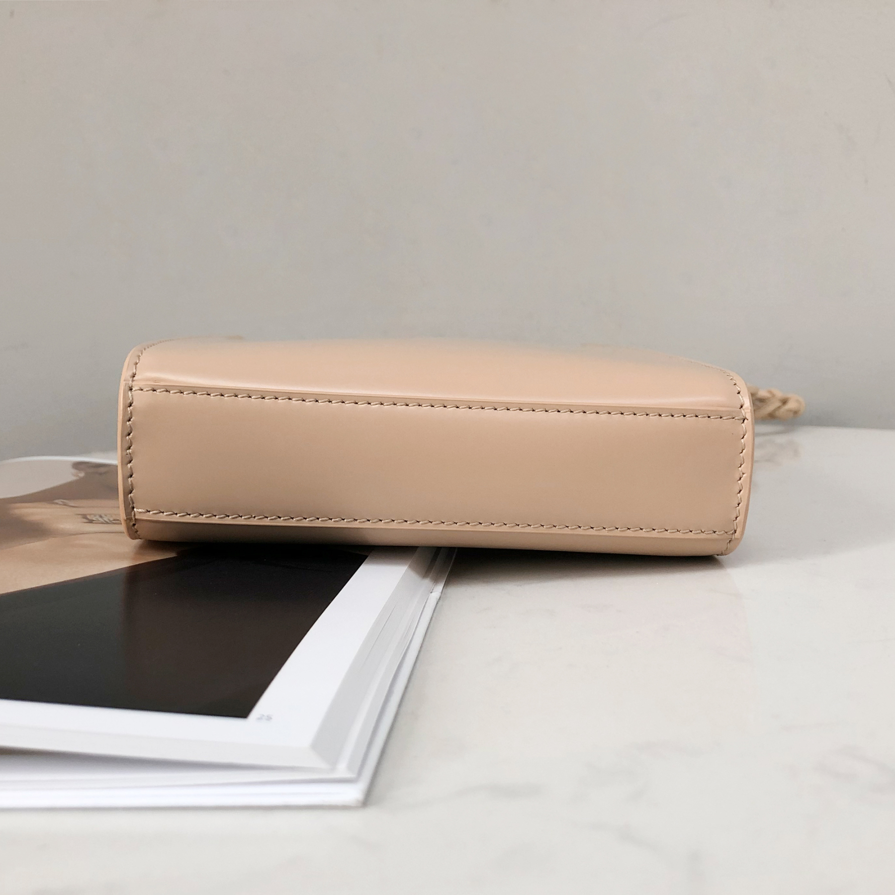 Jil Sander Tangle Small Square Bag in Nude