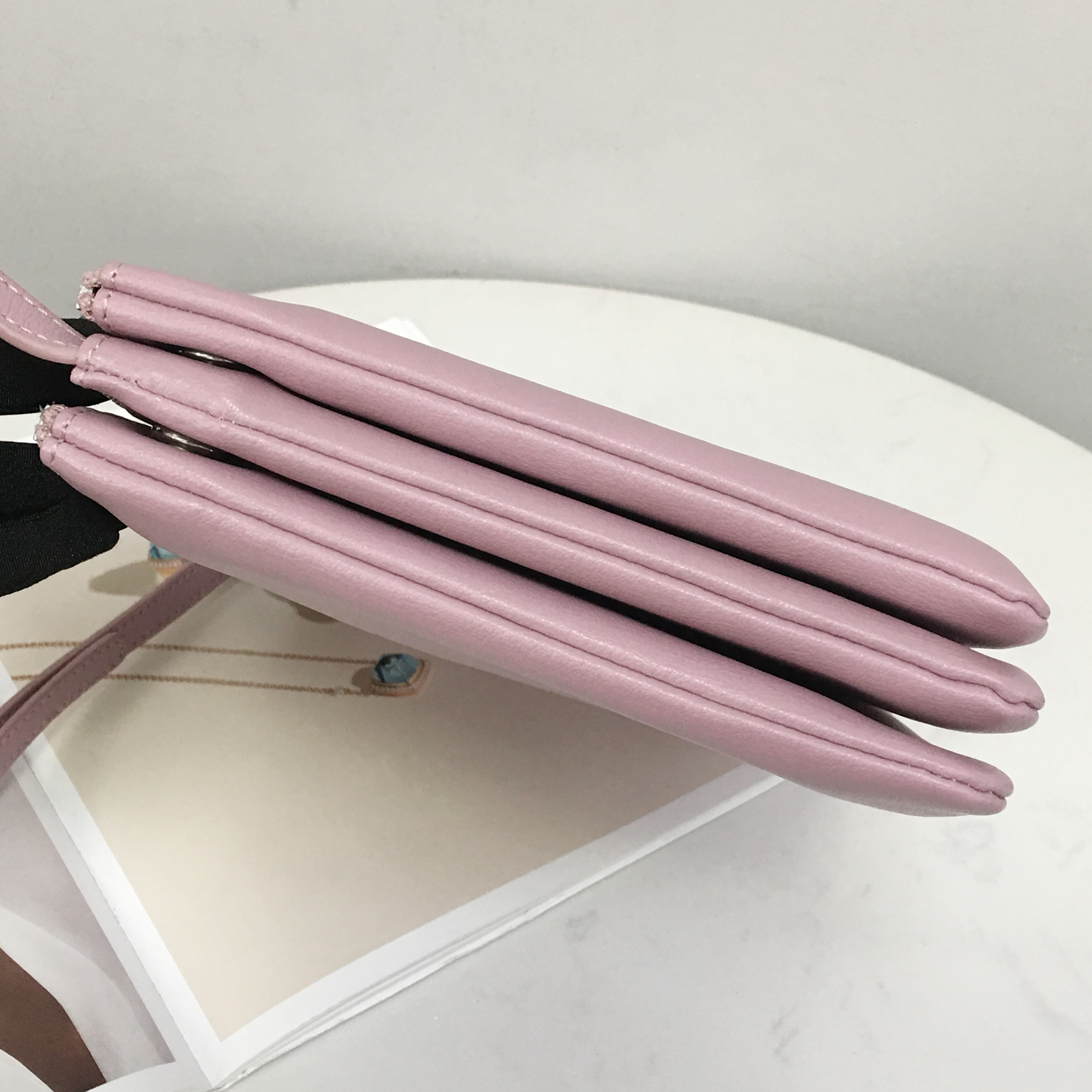 Celine Large Tri-Fold Bag in Rose Pink Woodgrain