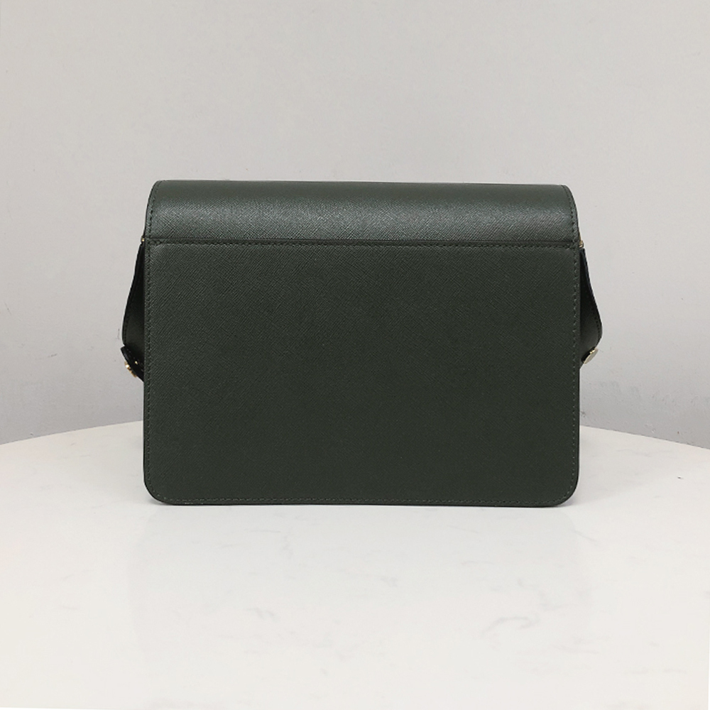 Marni Medium Accordion Bag, Postman Green Cross Pattern