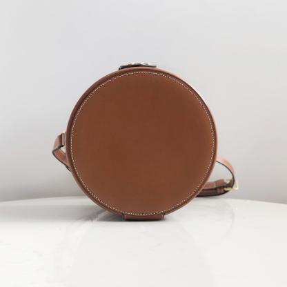 Celine Monogram and Leather Triomphe Cylinder Bag (Medium)