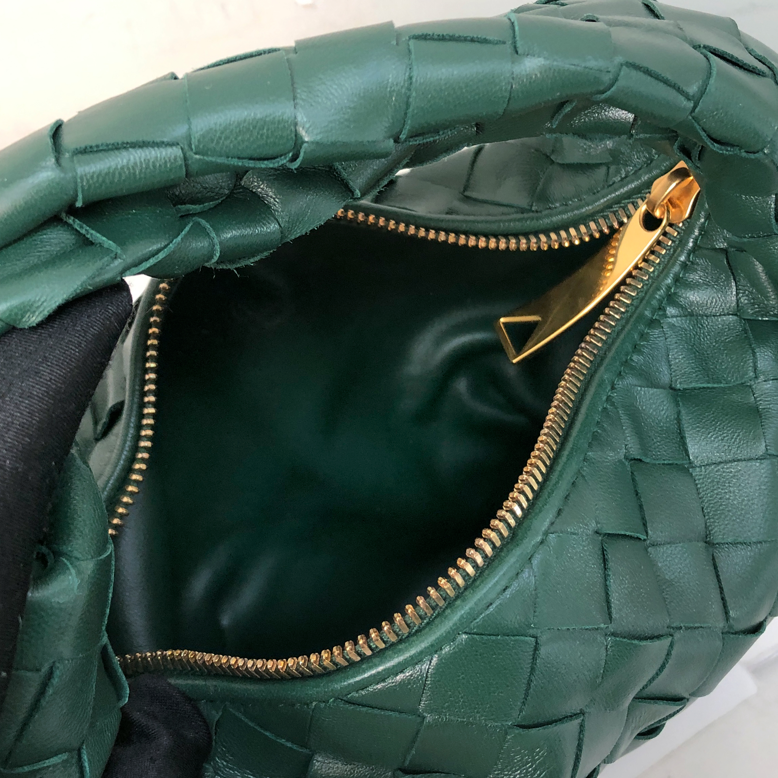 BOTTEGA VENETA Mini Jodie Woven Raintree Green