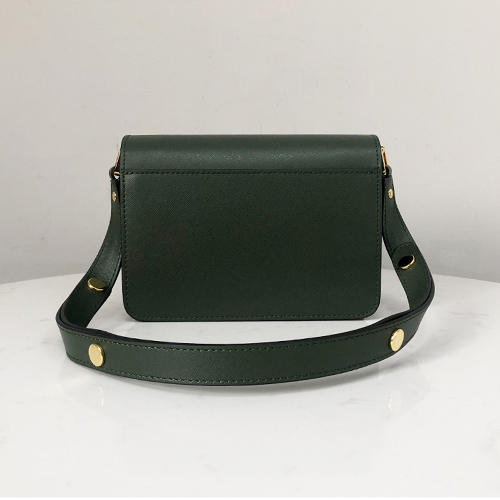Marni Mini Accordion Bag, Postman Green Cross Pattern