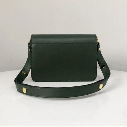 Marni Mini Accordion Bag, Postman Green Cross Pattern