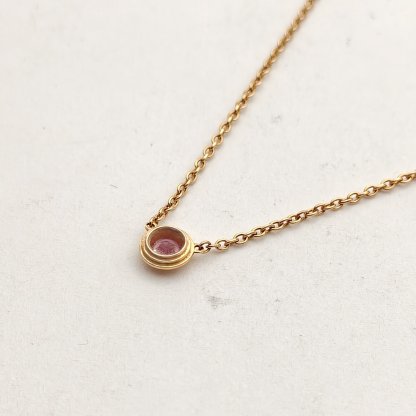 *CARTIER 18K Gold Pink Sapphire Necklace 18K Rose Gold
