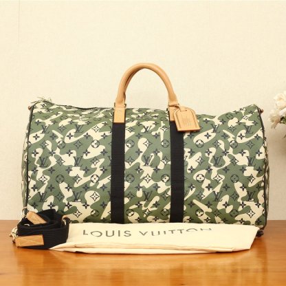 LOUIS VUITTON Vintage Takashi Murakami Camouflage Keep all 55