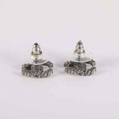 CHANEL Double C Earrings 18V Alloy