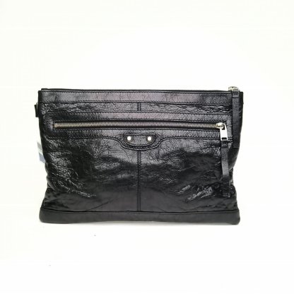 BALENCIAGA Black机车手拿包-Hana Vintage