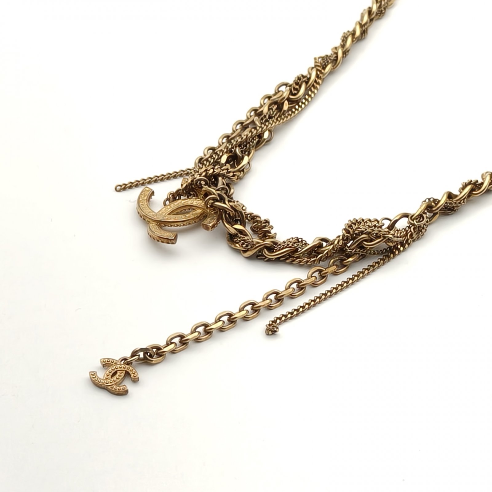 CHANEL 22A Necklace Irregular Metal Lava Necklace Alloy-Hana Vintage