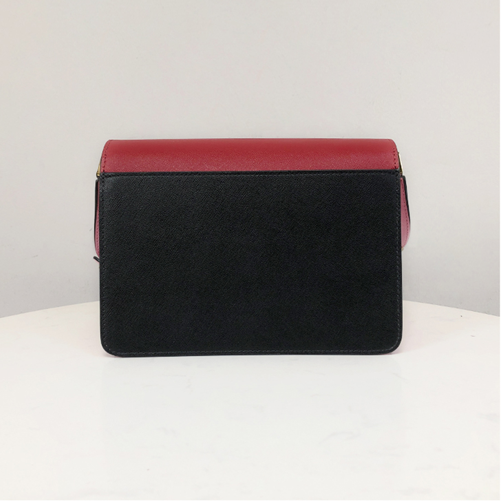 Marni Accordion Bag Medium, Red with Black