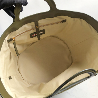 Marni Woven Basket Large, Olive Green