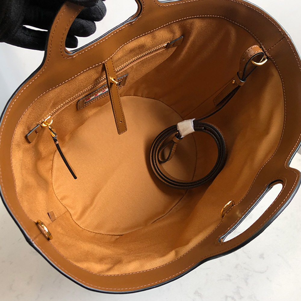 Marni Woven Basket Small, Brown