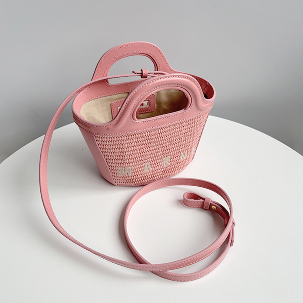 Marni Woven Basket MINI, Pink