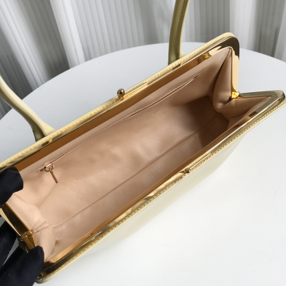 Jil Sander Small Rectangular Shoulder Bag in Beige-Hana Vintage
