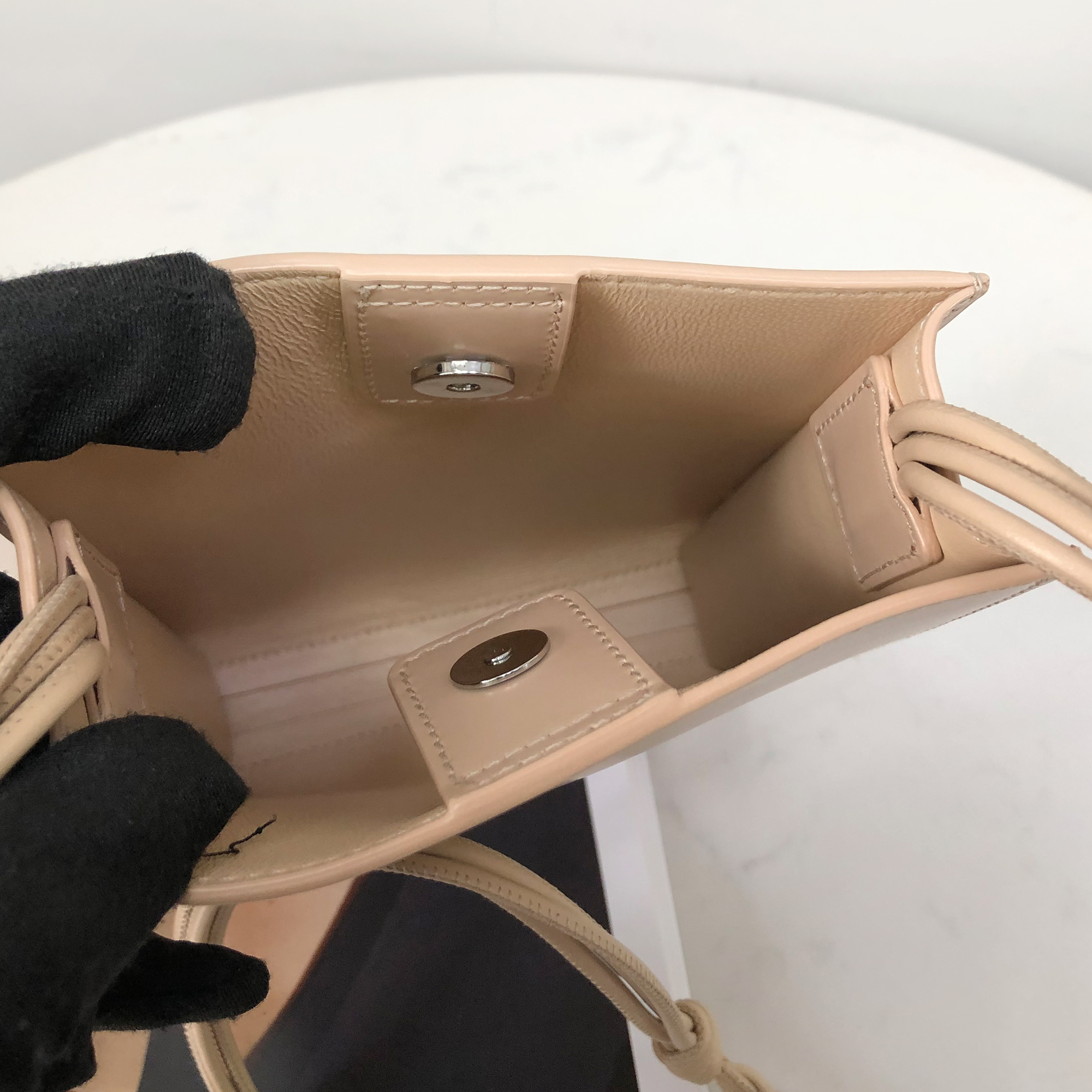 Jil Sander Tangle Small Square Bag in Nude