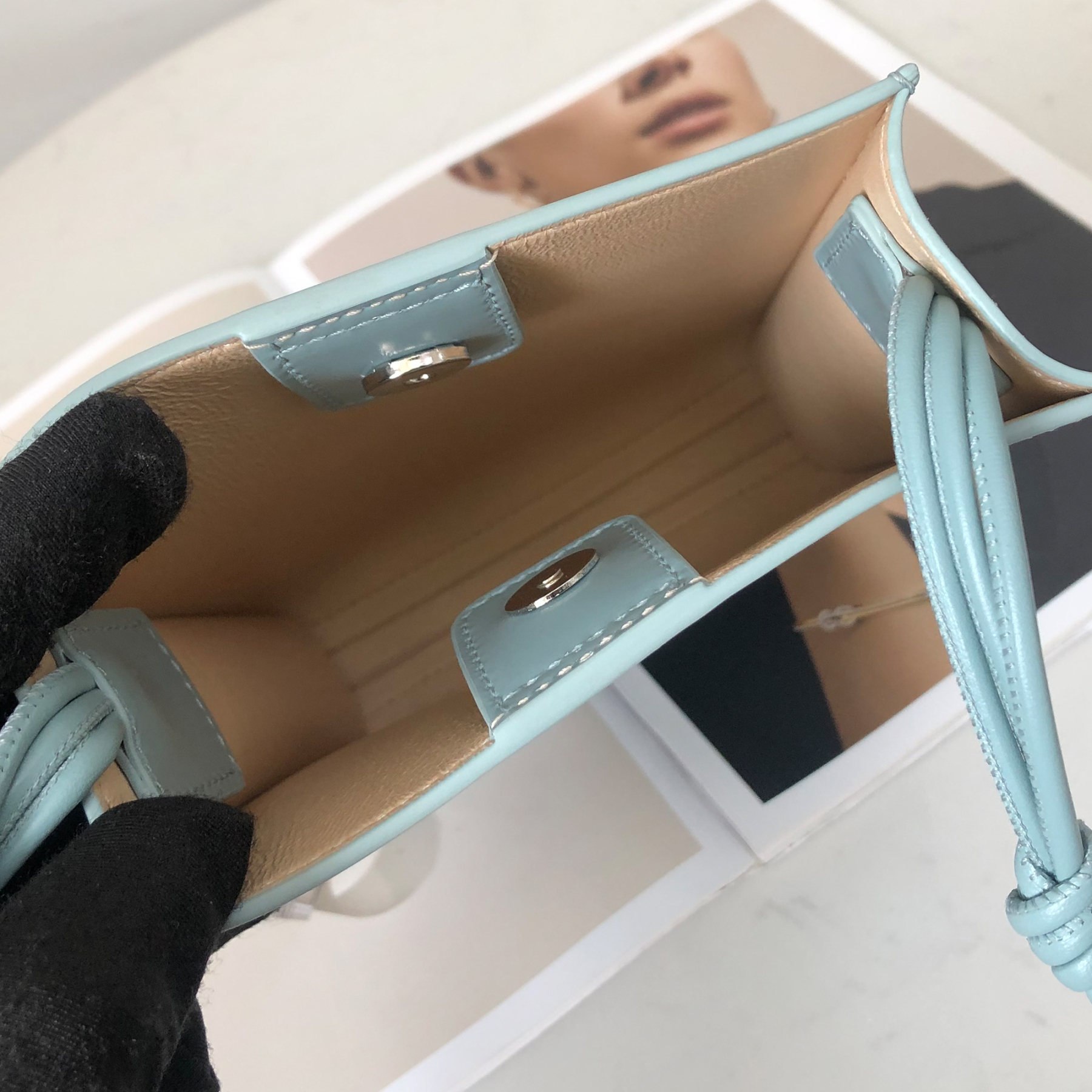 Jil Sander Tangle Small Square Bag in Purple