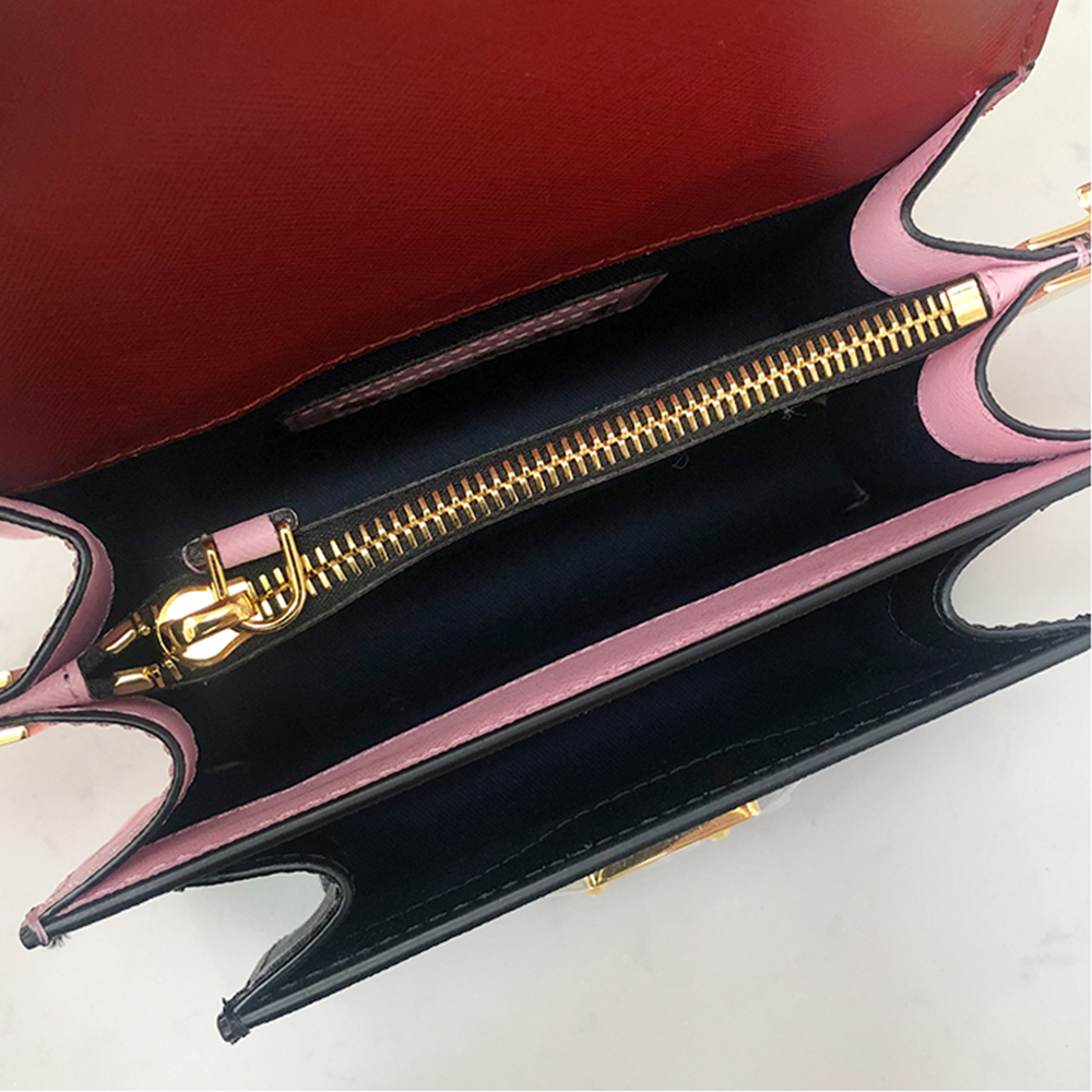 Marni Mini Accordion Bag, Red and Black