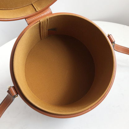 Celine Monogram and Leather Triomphe Cylinder Bag (Medium)