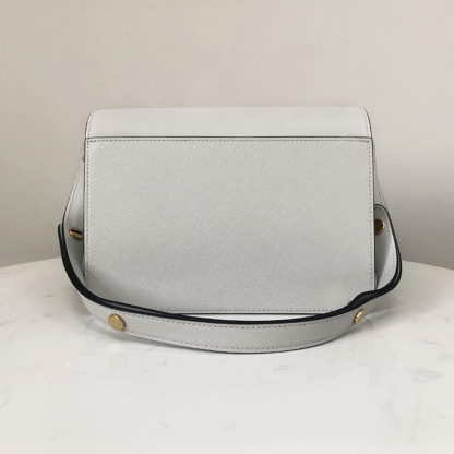Marni Medium Accordion Bag, Wall Gray and White Cross Pattern