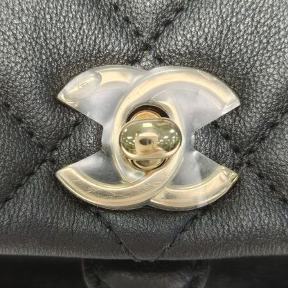 *CHANEL 23A Duma Drawstring Flap Backpack Double Pocket Small 18cm-Hana Vintage