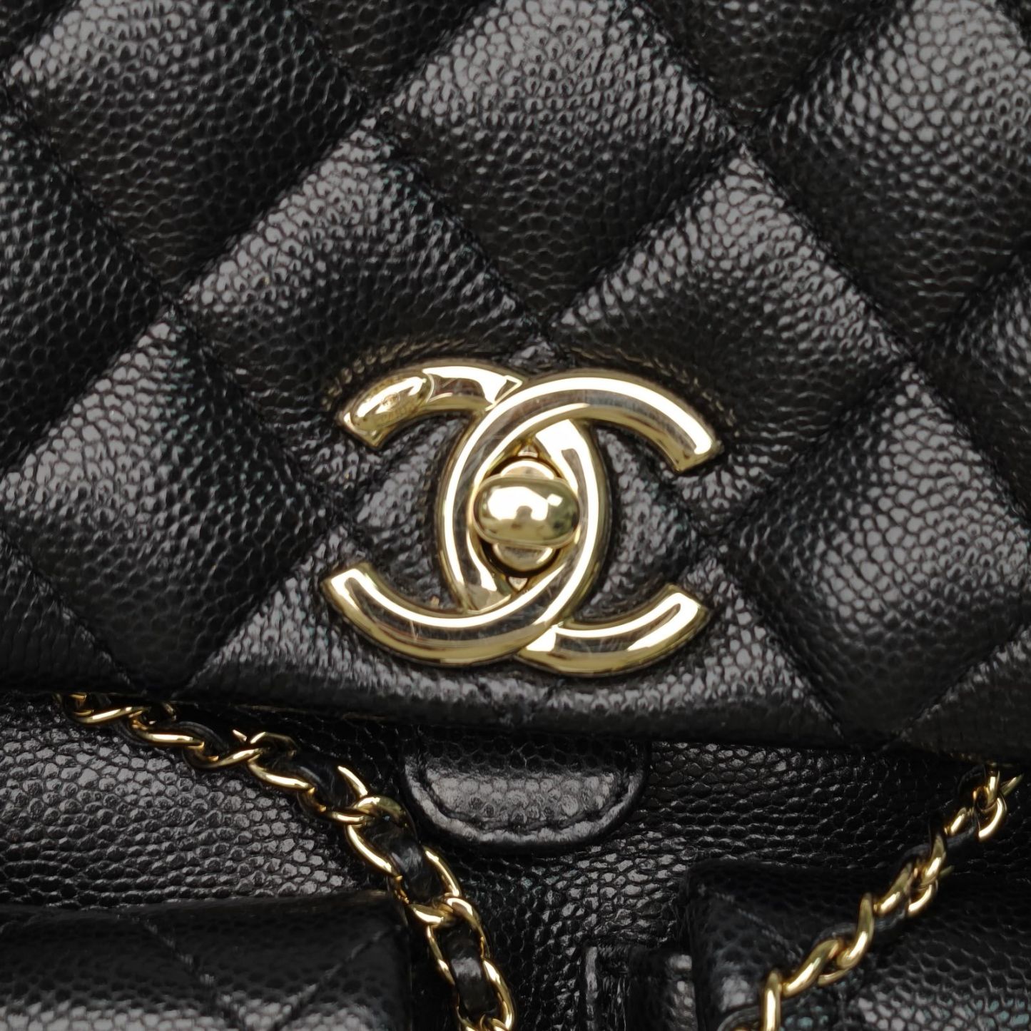 *CHANEL Duma Drawstring Flap Backpack with Two Pockets-Hana Vintage