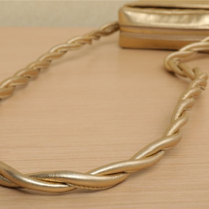 CHANEL Vintage Twisted Strap Crossbody Bag, Gold, 1997